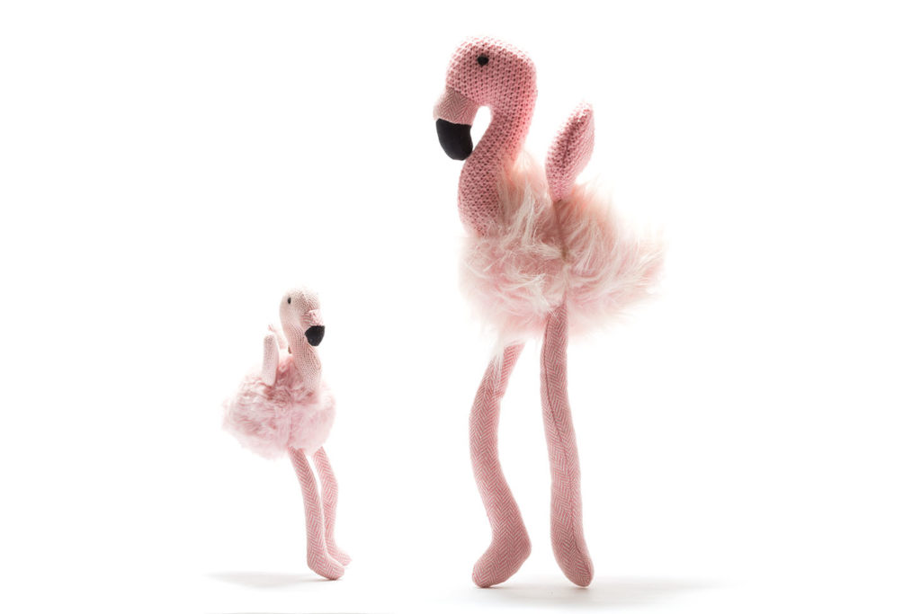 Flamingo Soft Toy and Rattle